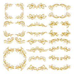 Elemental Abstract Vector Decorative Ornamental Frames Collection