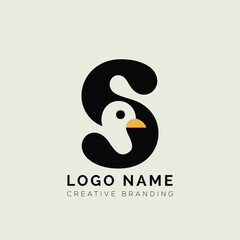 Letter S Penguin Logo 