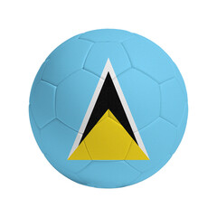 Soccer ball with flag of Saint Lucia