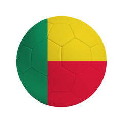 Fototapeta premium Soccer ball with flag of Benin