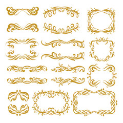 Conceptual Minimalism Vector Decorative Ornamental Frames Collection