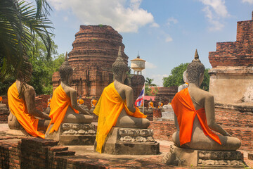 The ancient temple Wat Yai Chai Mongkhon was built in the mid-14th century by King U-Thong, the...
