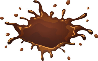 vector illustration of a chocolate splash