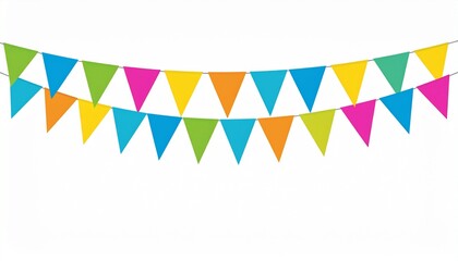 Obraz premium Colorful Party Bunting Flags Decoration for Celebration