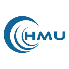 HMU letter design. HMU letter technology logo design on a white background. HMU Monogram logo design for an entrepreneur and business.