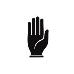Fototapeta premium Raised Hand Symbolizing Stop Halt Attention Gesture Prevention Warning Sign