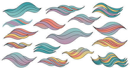 Pastel Waves Pattern for Creative Design Projects and Artistic Compositions or Textile applications and Graphic Design and Decorating Ideas