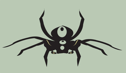 spider on white background