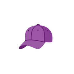 A Simple Illustration of a Purple Baseball Cap