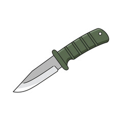 A Simple Handheld Knife with a Green Handle