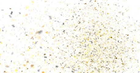 Beautiful festive background with gold and silver confetti. Perfect for celebrations, sales, and promotions.