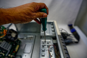 Old CPU with its main components