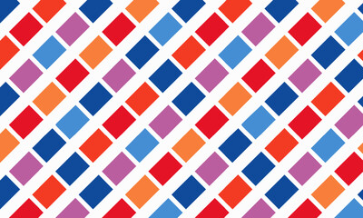 Playful seamless pattern with colorful diagonal diamond stripes, Abstract candy vector background