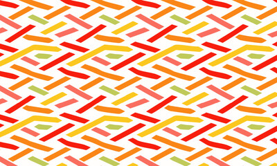 PrintHand-drawn seamless pattern with colorful basket weave texture, Abstract doodle vector background