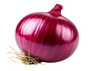 Red onion on transparent background
