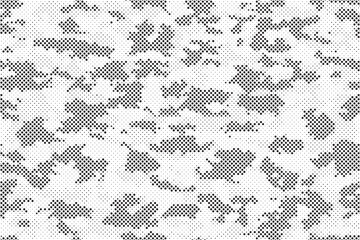 Abstract halftone background. Military camouflage effect dot seamless pattern texture. Dotted background as design element. Vector illustration.