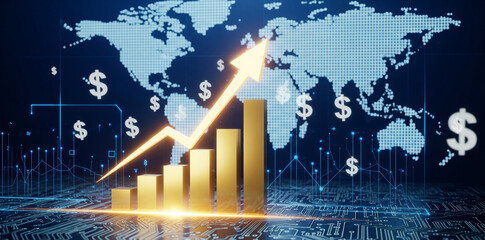 Worldwide Business Growth Chart