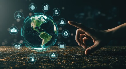 Holographic earth sustainability concept