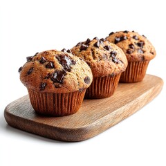 Chocolate Chip Muffins  Golden, Rustic Bakes with Gooey Chips for Cozy Comfort, Homemade Treats Artisanal Baking Themes