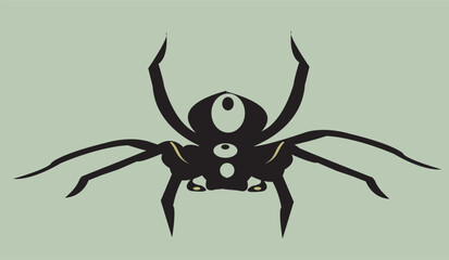 spider on white background
