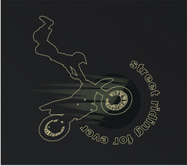 motorcycle on a black background