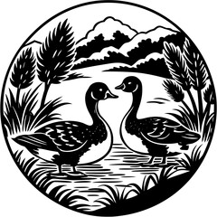 Obraz premium vector illustration of an eagle