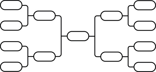 Fototapeta premium Bracket Diagram: A simple, visually appealing bracket diagram. Clean lines and symmetrical design. Perfect for presentations.