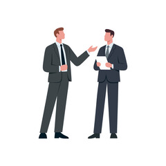 Man talk to each other. Communication concept.Success communicate, discussion or interview, achieve business agreement, solution or partnership deal, perfect match connection concept,