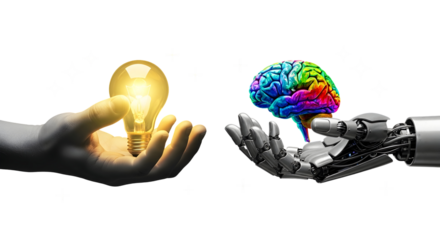 Ai, Concept of collaboration between human creativity and artificial intelligence