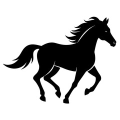 horse silhouette vector