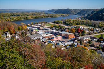 Elevated View of Lansing, Iowa