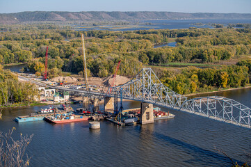 Mississippi River Bridge from Wisconsin to Lansing, Iowa