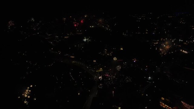 Drone footage of Naples New Year's Eve fireworks &ndash; Capodanno Napoli