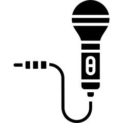 Solid Black Mic Icon