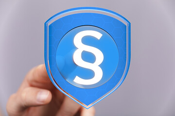 Concept of online security and legal compliance.  Data protection and privacy.