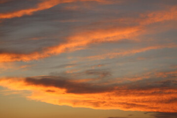 red sunset sky