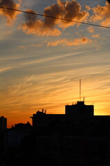 Fototapeta premium sunset over the city