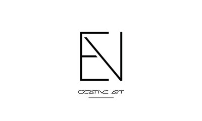 NE, EN, N, E abstract letters logo monogram
