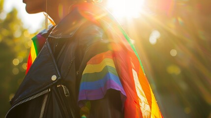Pride and Freedom: Rainbow Flag in Sunlight