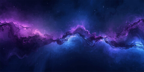 Starry night sky with clouds and bright moon on a dark blue background with abstract storm texture © GREENPIXEL Art