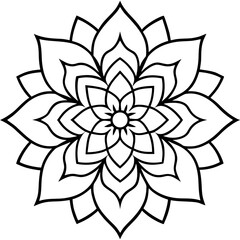 Flower shilouette icon 