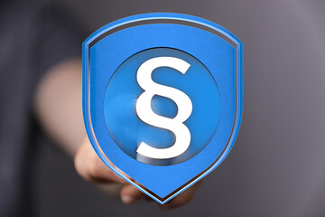 Secure your legal rights.  Modern concept for law, justice, and safety.