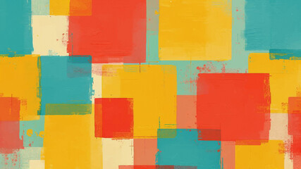 Abstract geometric background with colorful squares and textured pattern design