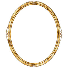 Gold oval picture frame, ornate