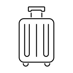 suitcase luggage line vector icon