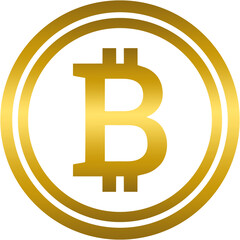 Gold Bitcoin Logo Vector.eps