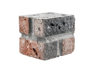 Rough textured brick construction material image, Isolated, Png Transparent Background