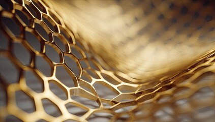Abstract gold honeycomb lattice