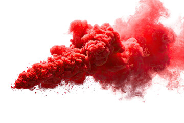 Red smoke plumes against black