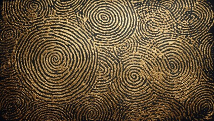Abstract golden spiral pattern on dark background